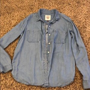 Denim-like button up